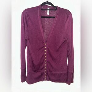 Women's Purple Cardigan Sweater